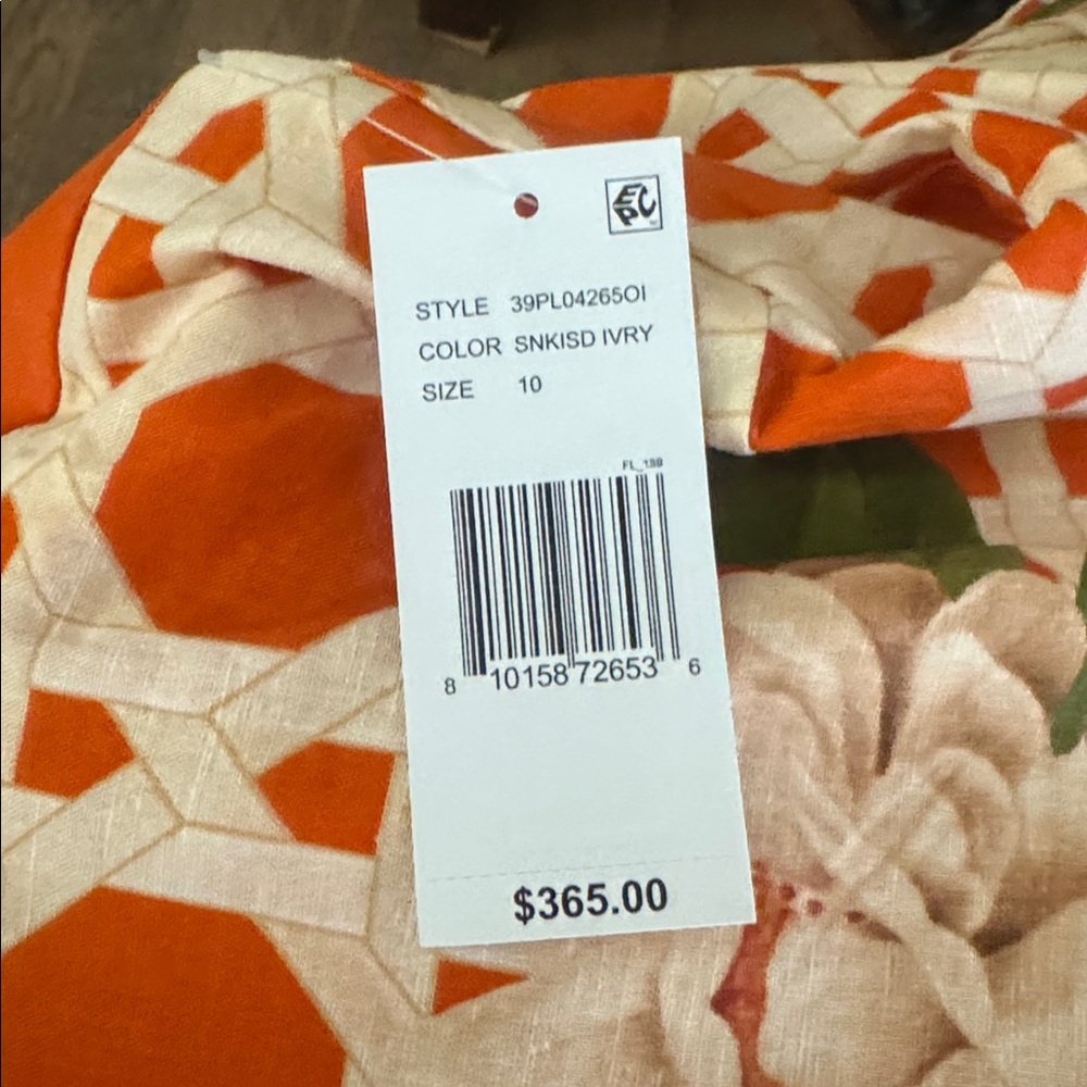 Orange Floral Lace Overlay Belted Dress Jacket - Picture 5 of 5